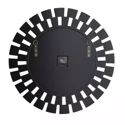Kirklands Home Silver Glass Mirror Abstract Wall Clock