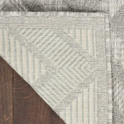 Kirklands Home Gray Diamond Indoor/Outdoor Area Rug, 4x6 Silver Outlet