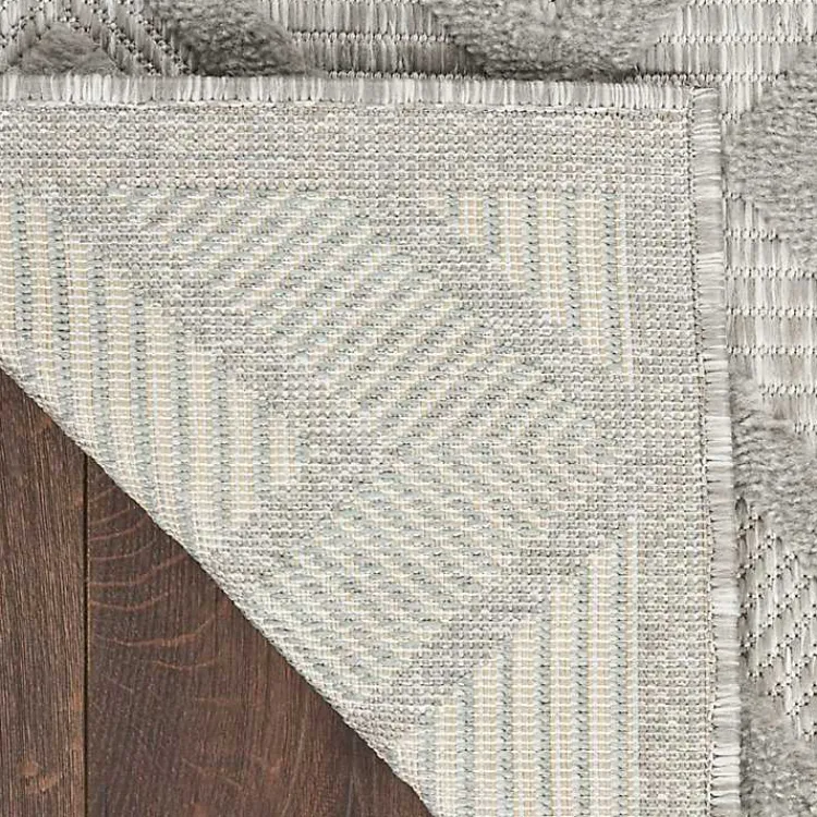Kirklands Home Gray Diamond Indoor/Outdoor Area Rug, 4x6 Silver Outlet