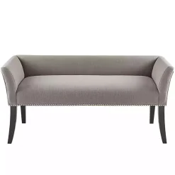 Kirklands Home Silver Melinda Accent Bench Gray Discount
