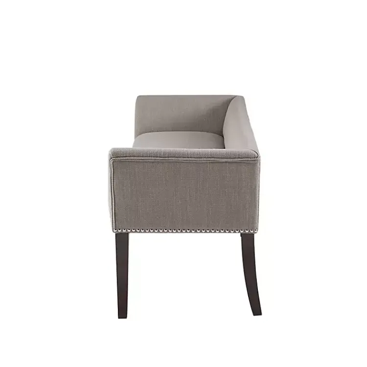 Kirklands Home Silver Melinda Accent Bench Gray Discount