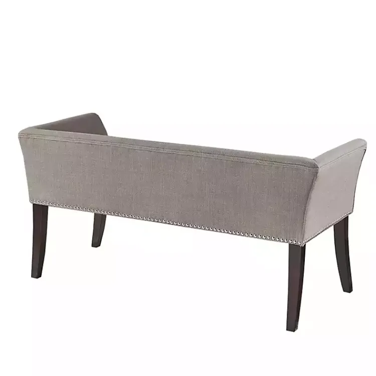 Kirklands Home Silver Melinda Accent Bench Gray Discount