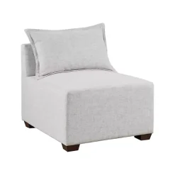 Kirklands Home Silver Modular Armless Accent Chair Gray Outlet