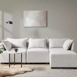 Kirklands Home Silver Modular Armless Accent Chair Gray Outlet