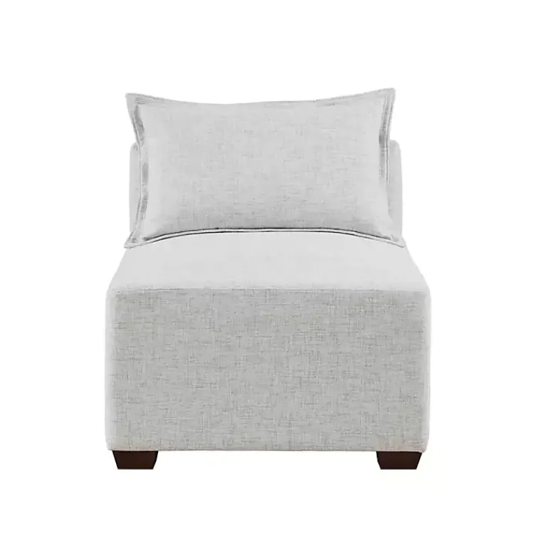 Kirklands Home Silver Modular Armless Accent Chair Gray Outlet
