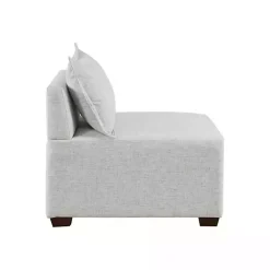 Kirklands Home Silver Modular Armless Accent Chair Gray Outlet