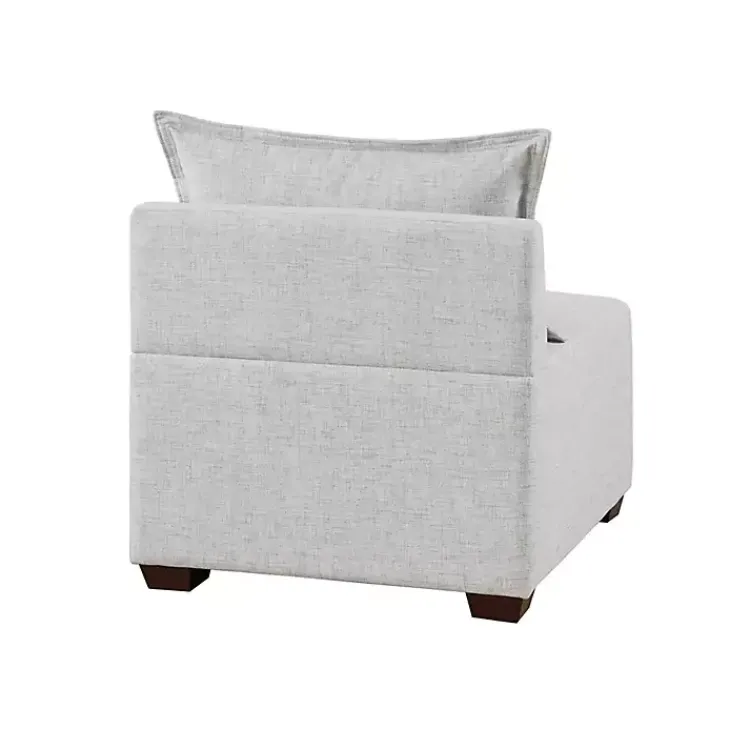 Kirklands Home Silver Modular Armless Accent Chair Gray Outlet