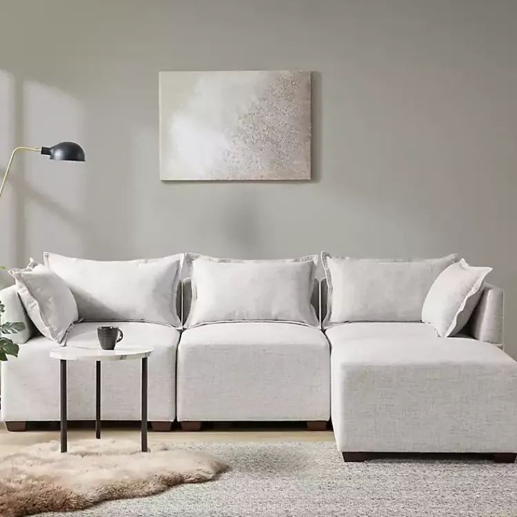 Kirklands Home Silver Modular Corner Accent Chair Gray Sale