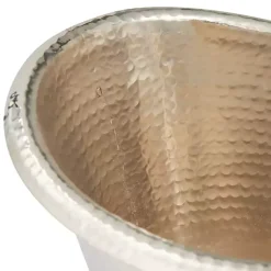 Kirklands Home Hammered Metal Footed Wine Bucket Silver Best