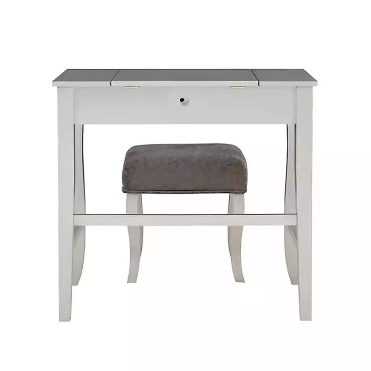 Kirklands Home Silver Harper Flip-Top 2-pc. Vanity Set Gray Discount