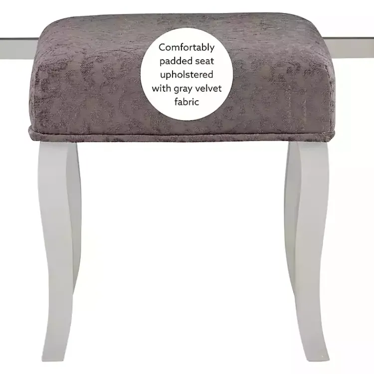 Kirklands Home Silver Harper Flip-Top 2-pc. Vanity Set Gray Discount