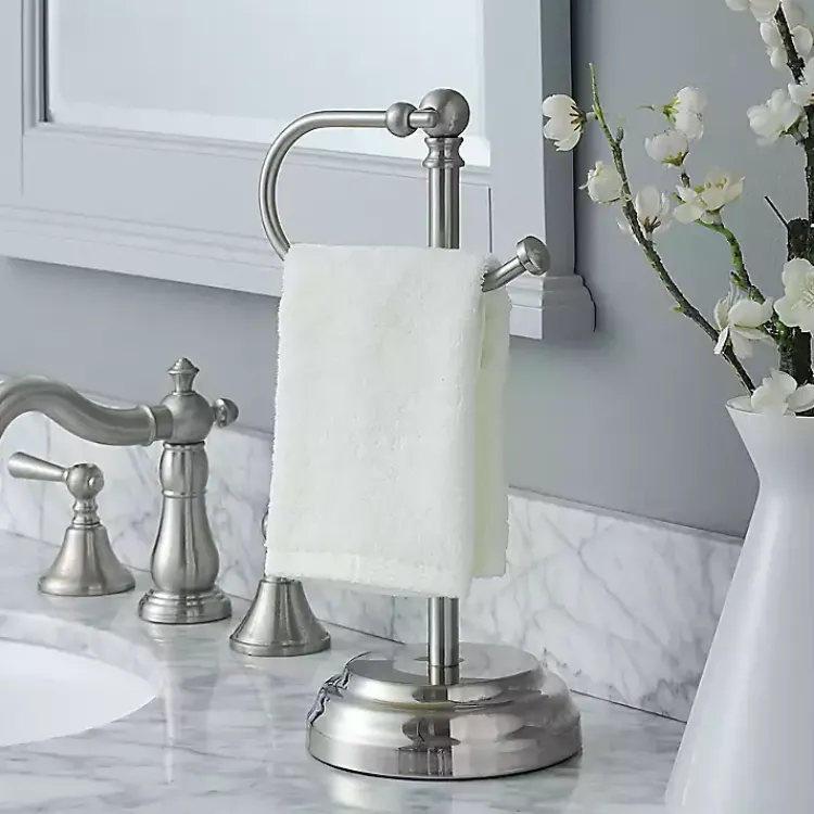 Kirklands Home Hook Countertop Towel Holder Silver Outlet