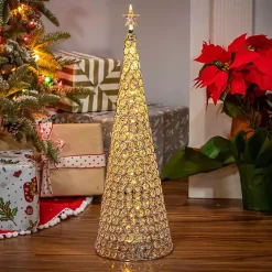 Christmas Decorations>Kirklands Home Silver Jeweled Pre-Lit Christmas Tree