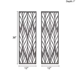 Kirklands Home Silver Madison Park Florian Wall Plaques, Set of 2 Gray