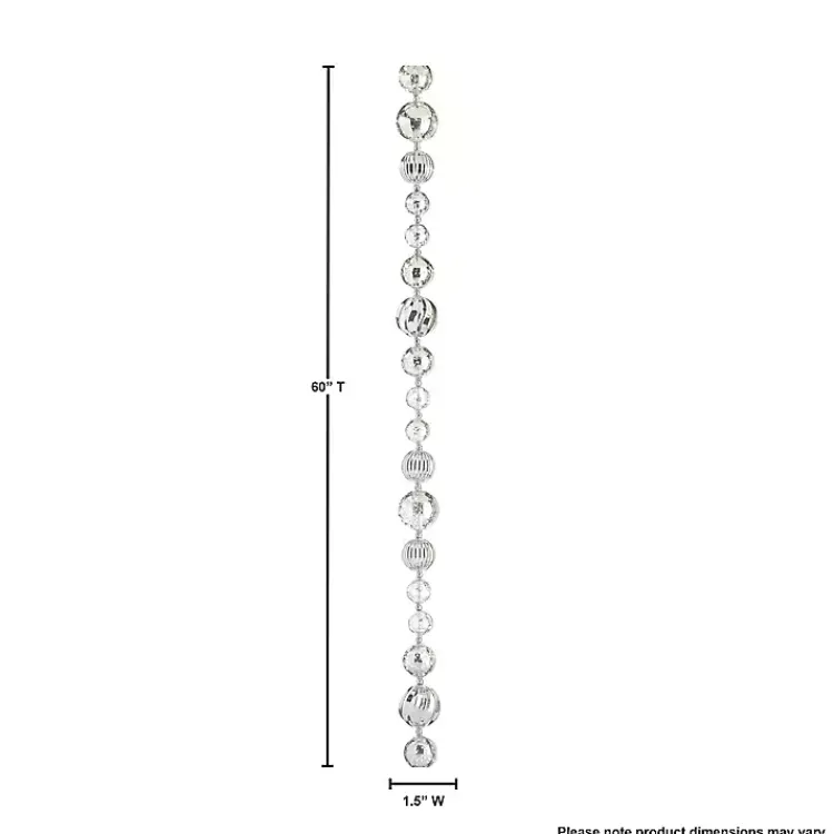 Christmas Tree Decorations>Kirklands Home Mercury Ball Tree Garland Silver