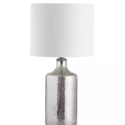 Kirklands Home Silver Mercury Glass Cylinder Table Lamp White Best