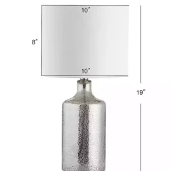 Kirklands Home Silver Mercury Glass Cylinder Table Lamp White Best