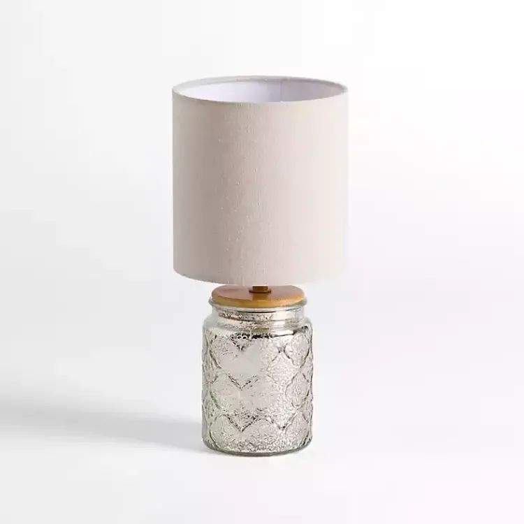Kirklands Home Silver Mercury Glass Mini Table Lamp White Online
