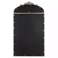 Kirklands Home Silver Metal Arch Ornate Crown Wall Mirror Discount