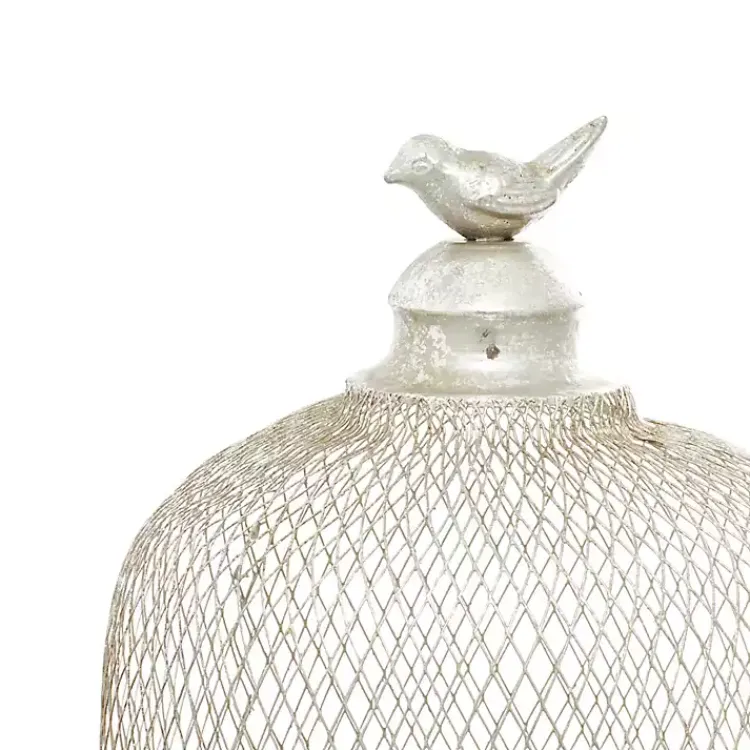 Lanterns>Kirklands Home Metal Bird Cage Cloche Lanterns, Set of 2 Silver