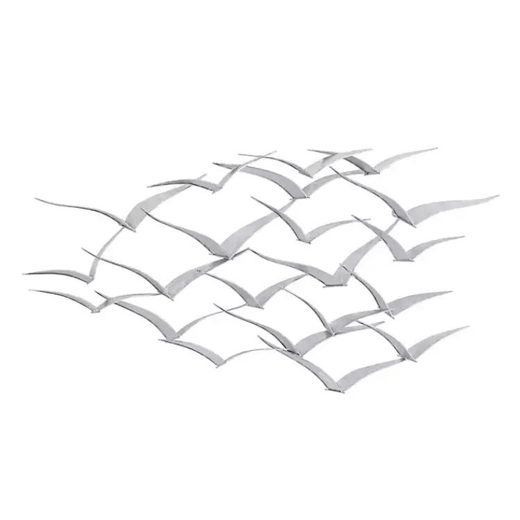Kirklands Home Metal Flock of Birds Wall Plaque Silver Outlet