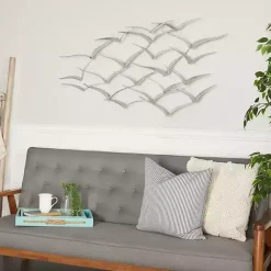 Kirklands Home Metal Flock of Birds Wall Plaque Silver Outlet