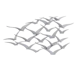 Kirklands Home Metal Flock of Birds Wall Plaque Silver Outlet