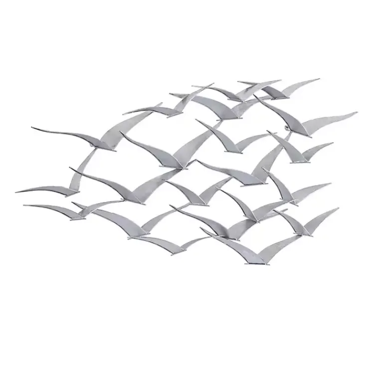 Kirklands Home Metal Flock of Birds Wall Plaque Silver Outlet