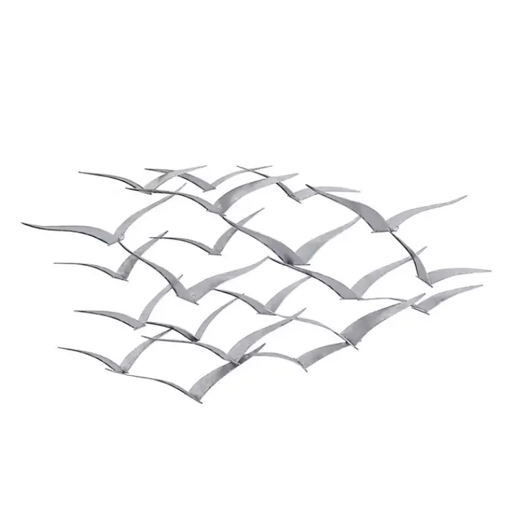 Kirklands Home Metal Flock of Birds Wall Plaque Silver Outlet