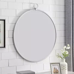 Kirklands Home Metal Frame Round Wall Mirror Silver Best