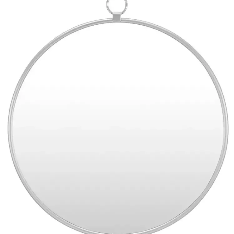 Kirklands Home Metal Frame Round Wall Mirror Silver Best
