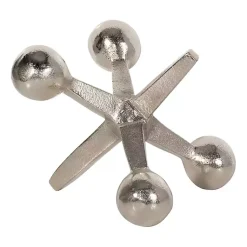 Statues & Figurines>Kirklands Home Metal Jack Sculpture Silver