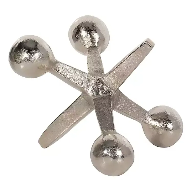 Statues & Figurines>Kirklands Home Metal Jack Sculpture Silver