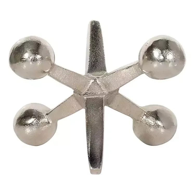 Statues & Figurines>Kirklands Home Metal Jack Sculpture Silver