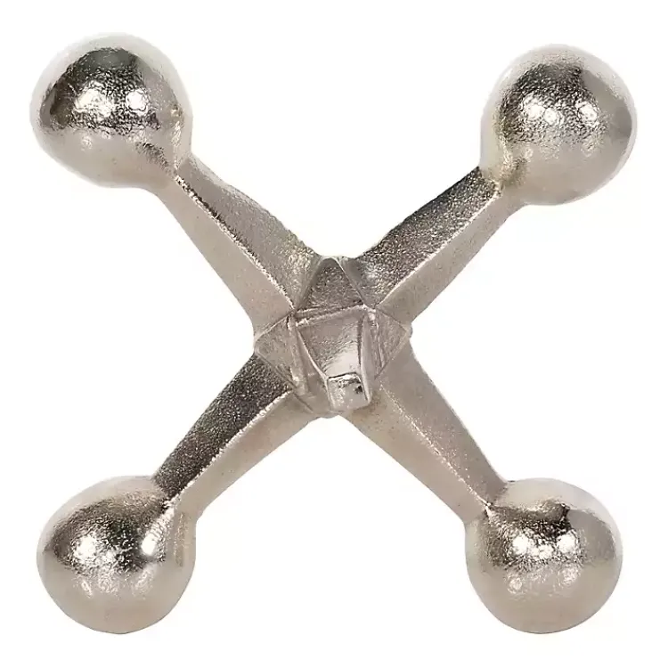 Statues & Figurines>Kirklands Home Metal Jack Sculpture Silver