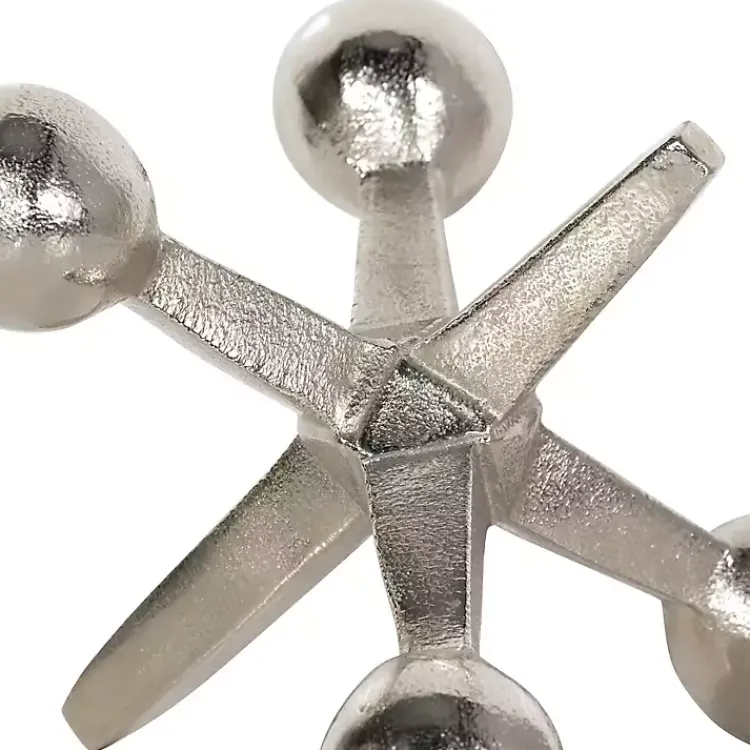 Statues & Figurines>Kirklands Home Metal Jack Sculpture Silver