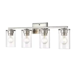 Kirklands Home Metal Modern Vanity Light Silver New