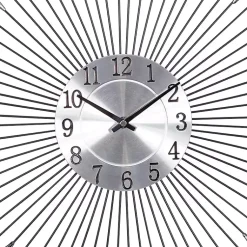 Kirklands Home Silver Metal Sunburst Droplet Frame Clock Hot