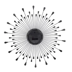 Kirklands Home Silver Metal Sunburst Droplet Frame Clock Hot