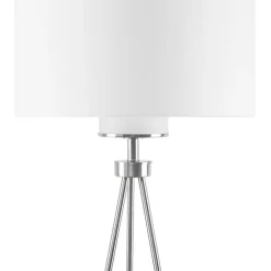 Kirklands Home Silver Metal Tripod Floor Lamp White Outlet