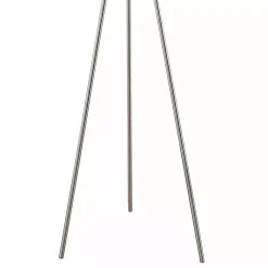 Kirklands Home Silver Metal Tripod Floor Lamp White Outlet