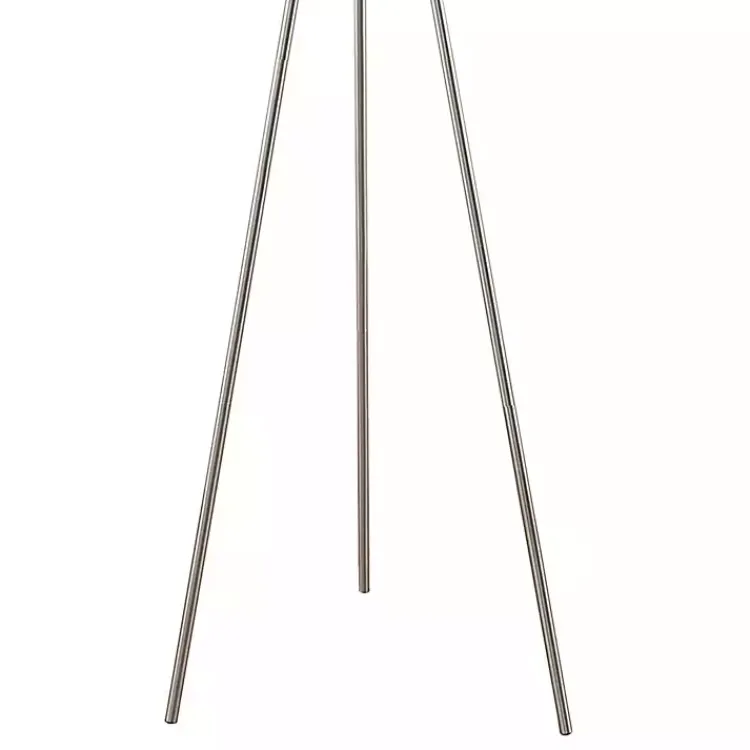 Kirklands Home Silver Metal Tripod Floor Lamp White Outlet