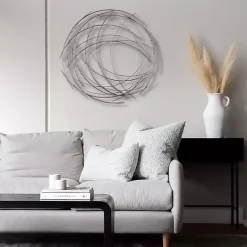 Kirklands Home Metal Wire Abstract Wall Plaque Silver Online