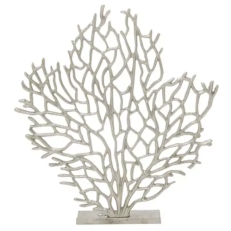 Statues & Figurines>Kirklands Home Metallic Coastal Branch Statue Silver