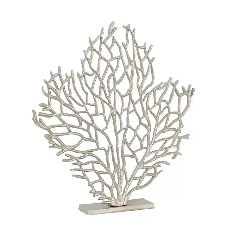 Statues & Figurines>Kirklands Home Metallic Coastal Branch Statue Silver