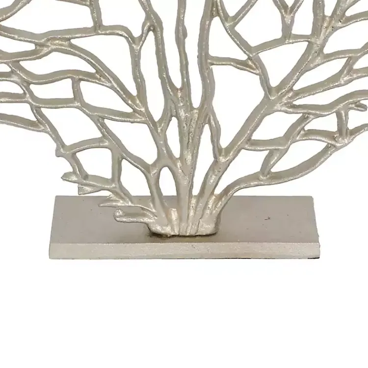 Statues & Figurines>Kirklands Home Metallic Coastal Branch Statue Silver