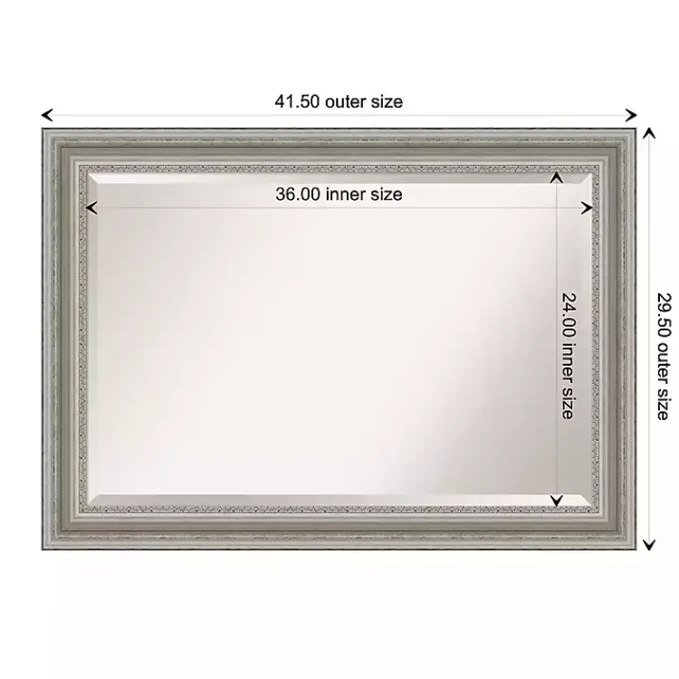 Kirklands Home Silver Patina Scallop Framed Mirror, 30x42 in. Sale