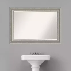 Kirklands Home Silver Patina Scallop Framed Mirror, 30x42 in. Sale