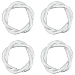 Kirklands Home Resin Twisted Napkin Rings, Set of 4 Silver Online
