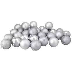 Christmas Ornaments>Kirklands Home Shatterproof Ball Ornaments, Set of 32 Silver